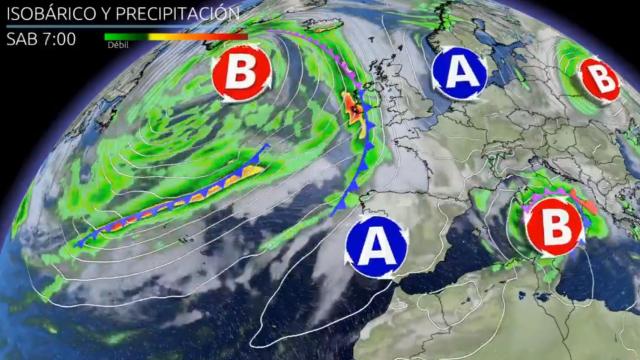 El anticiclón posicionándose sobre España a partir del sábado. Eltiempo.es