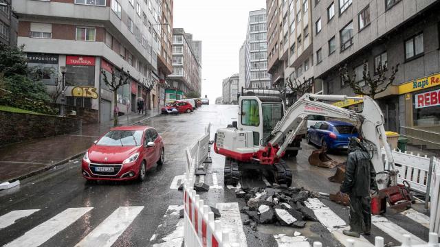 Obras en la avenida de la Concordia el pasado 11 de febrero.