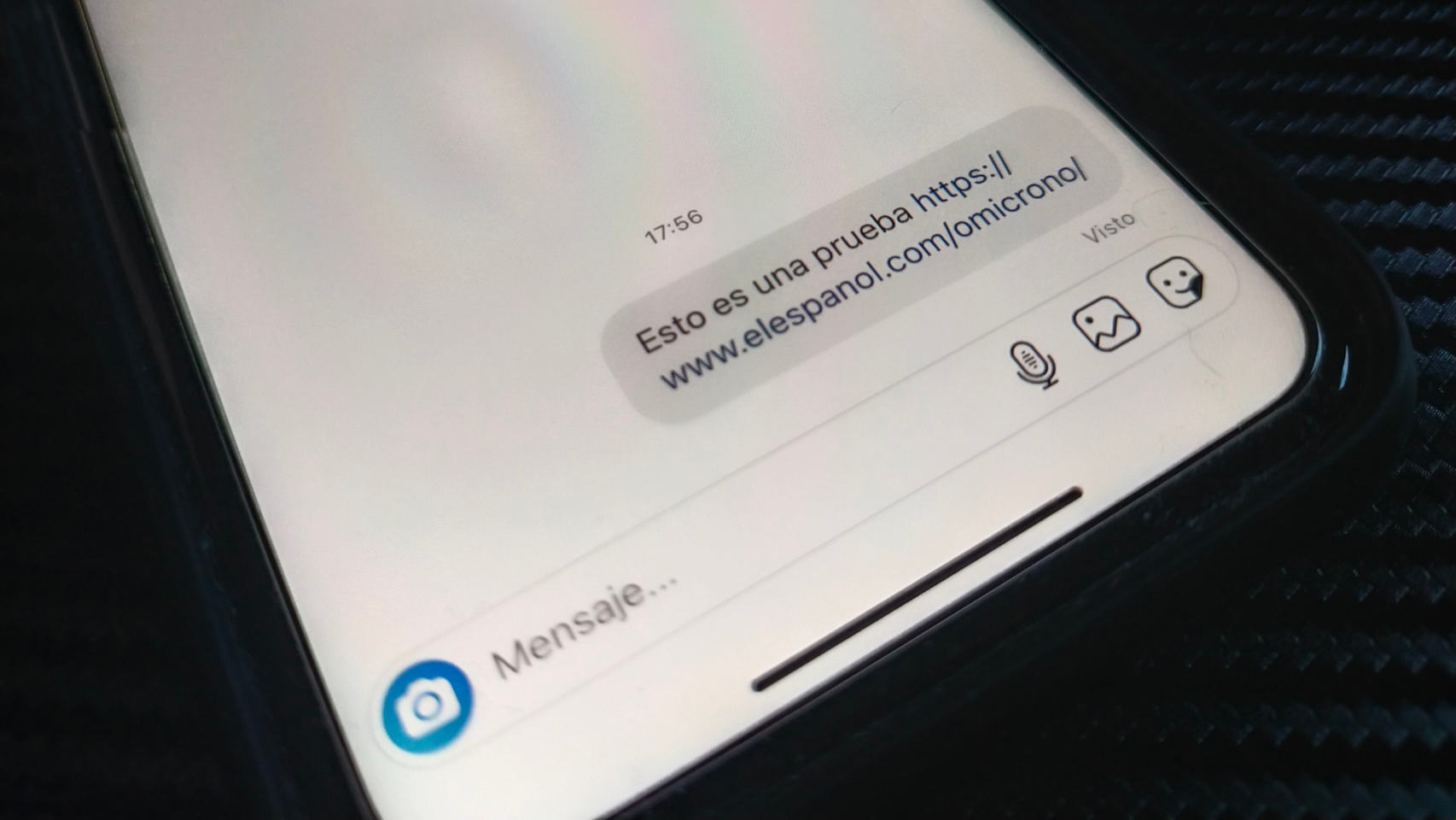 Mensaje en Instagram