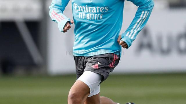 Lucas Vázquez se entrena con el Real Madrid