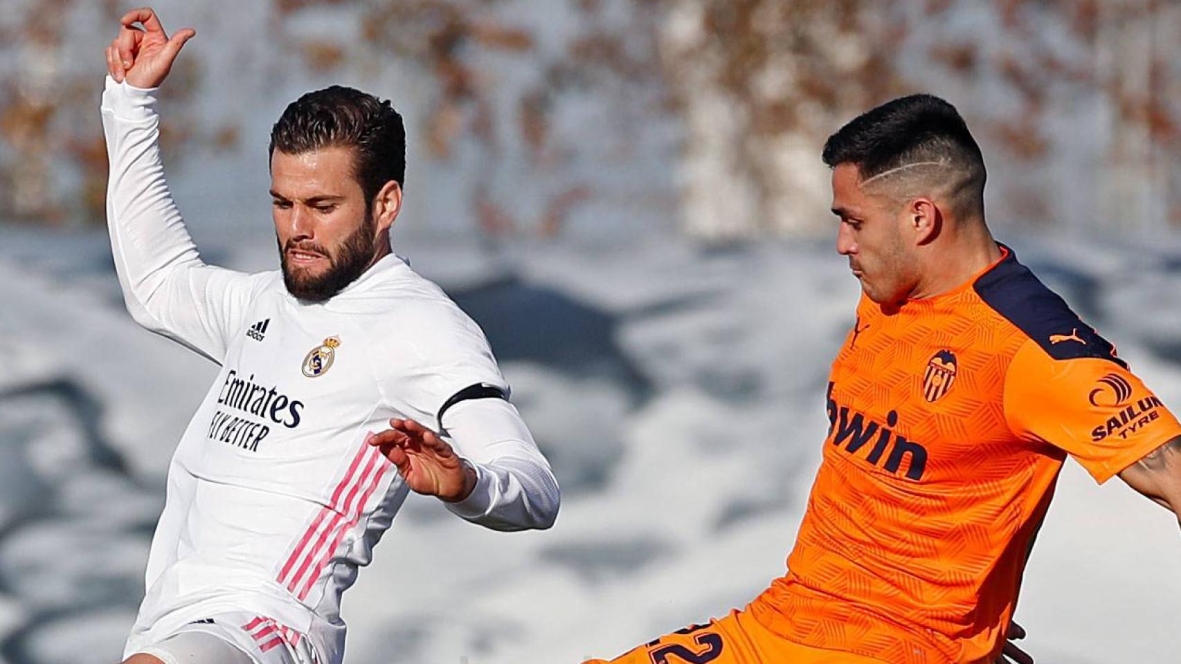 Nacho Fernández, durante el Real Madrid - Valencia de la jornada 23 de La Liga