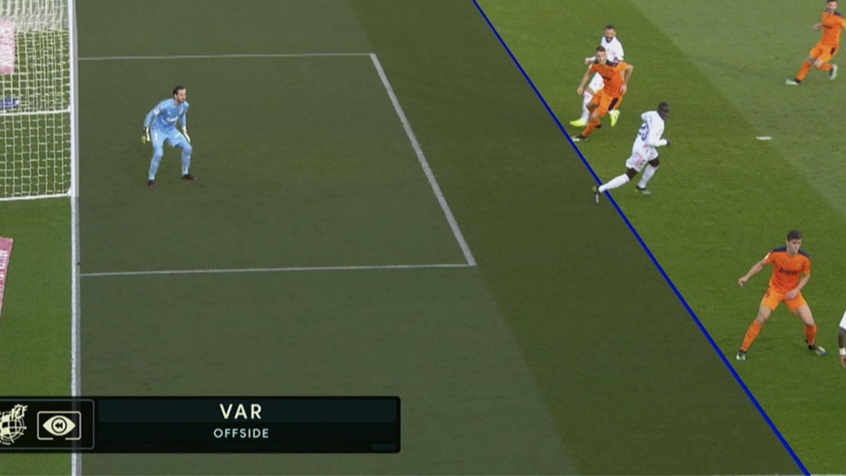 Gol anulado a Mendy por fuera de juego