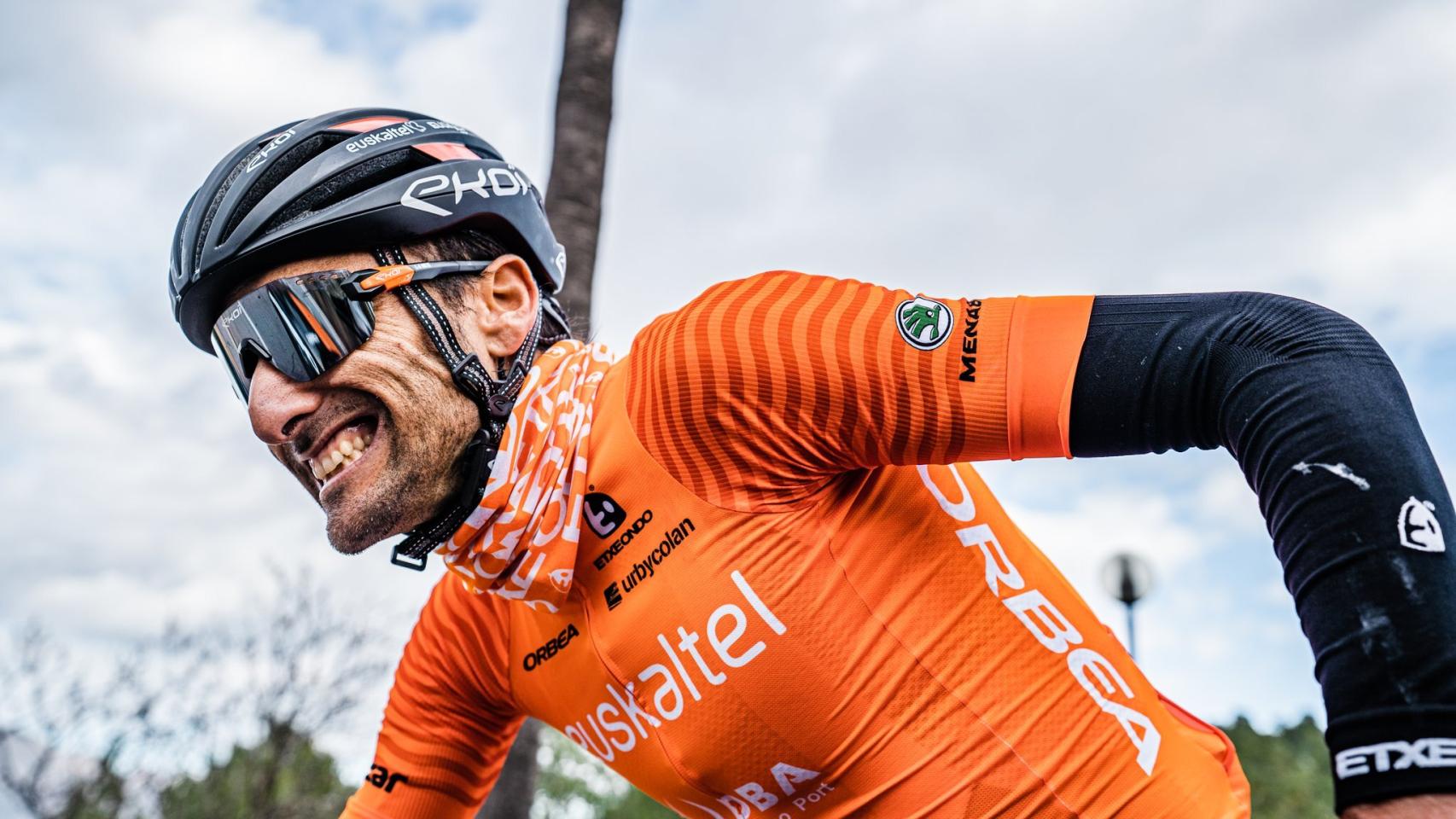 Luis Ángel Maté, con el maillot del Euskaltel Euskadi. Foto: Twitter (@FundaCiclisEusk)