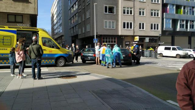 El accidente de este mediodía en la zona de Riazor.
