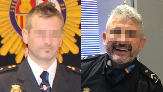 El agente de la escala básica, Manuel, y el subinspector, José Luis.