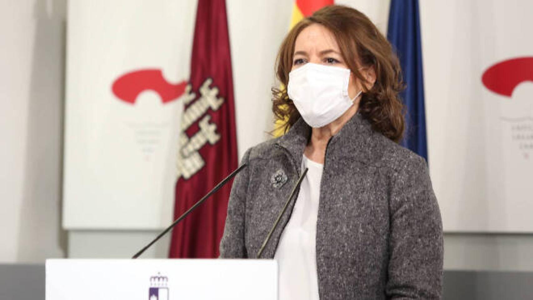 Aurelia Sánchez, consejera de Bienestar Social de Castilla-La Mancha, en una imagen de este miércoles. Foto: Óscar Huertas
