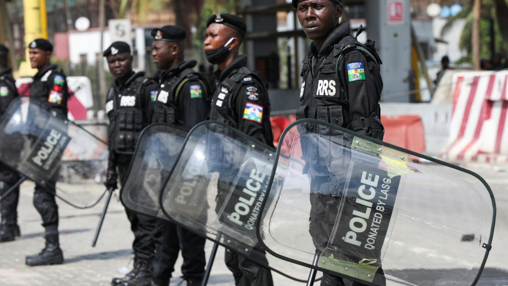 Despliegue de las fuerzas de seguridad de Nigeria en Lagos el pasado 13 de febrero.