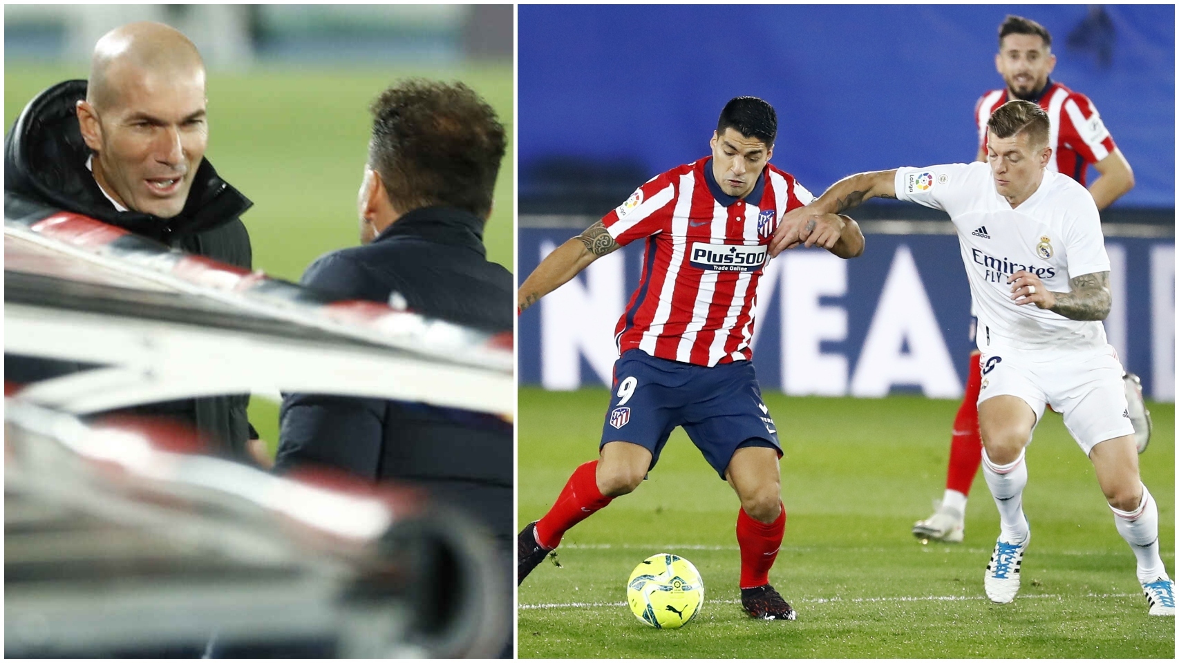 Collage de Real Madrid y Atlético de Madrid en la temporada 2020/2021