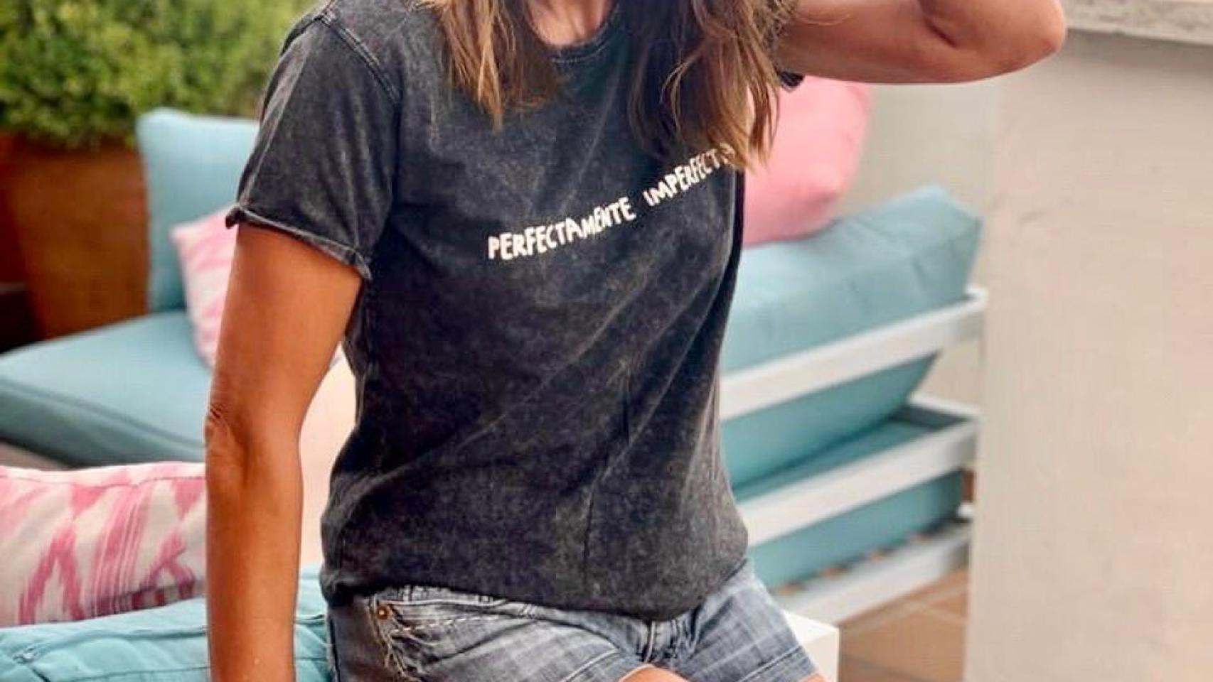 Gema López en una de las imágenes de su terraza que ha compartido en las redes.