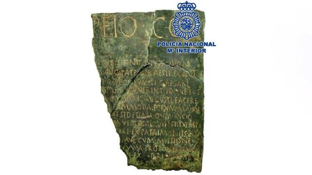 La pieza localizada gracias a la Policía.