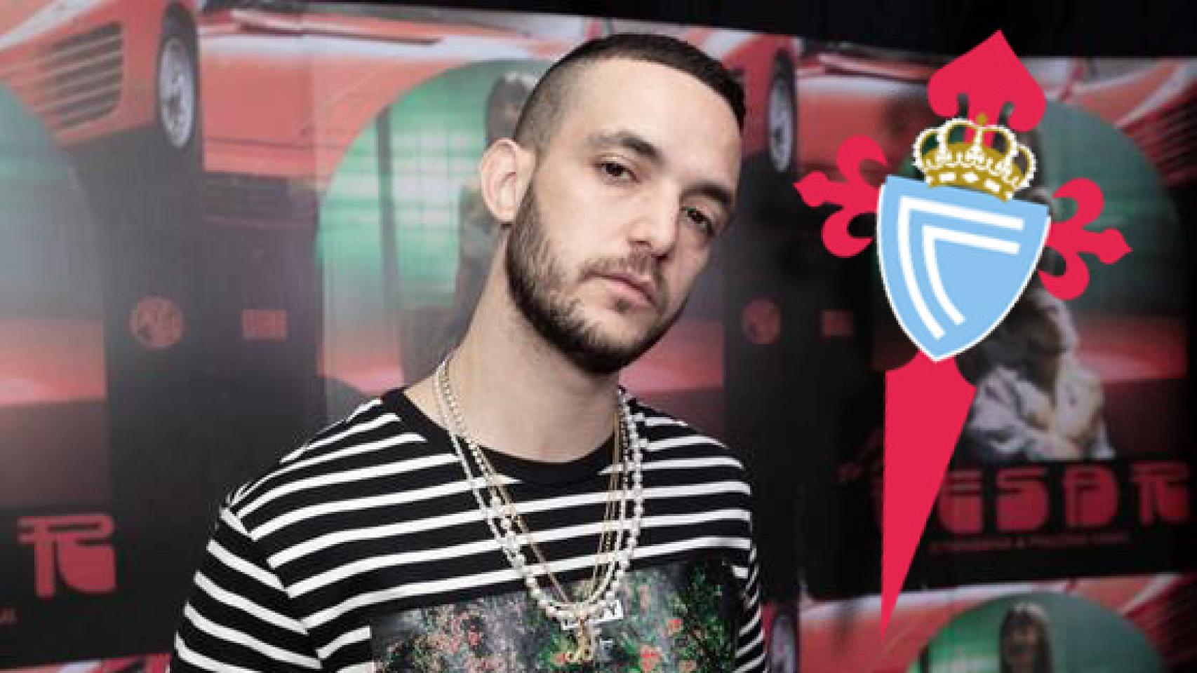C. Tangana y el escudo del Celta de Vigo