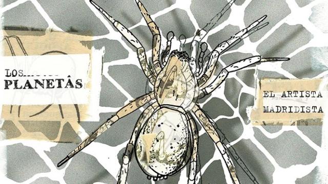 Detalle de la cubierta del vinilo 'El artista madridista' de Los Planetas