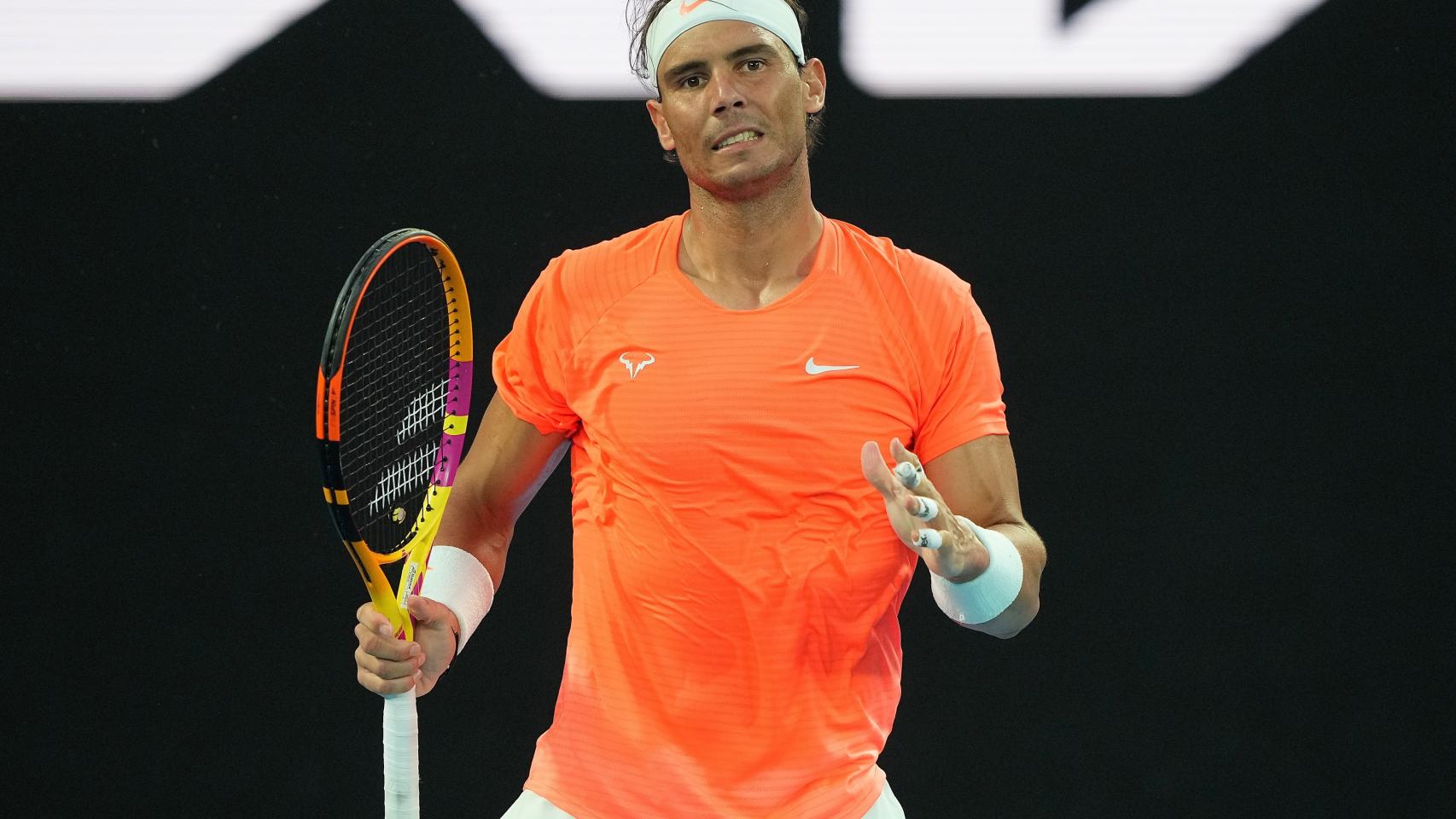 Rafa Nadal durante el Open de Australia