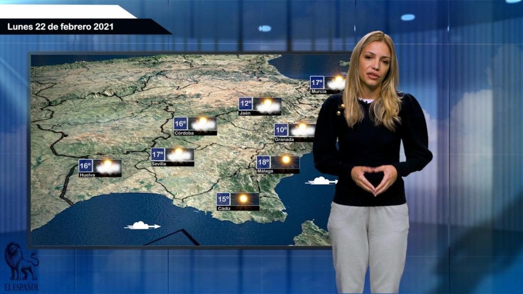 El tiempo para el 22 de febrero.