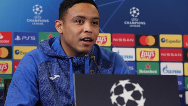 Luis Muriel, durante una rueda de prensa