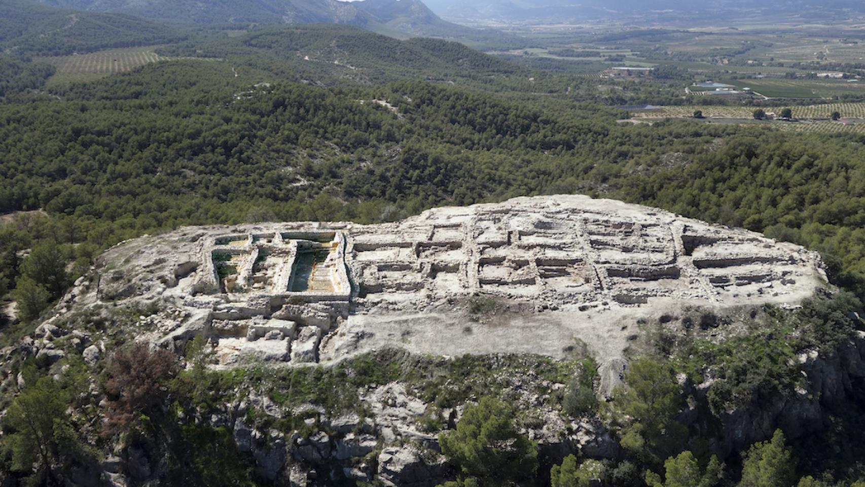 Vista aérea del yacimiento de la Almoloya.
