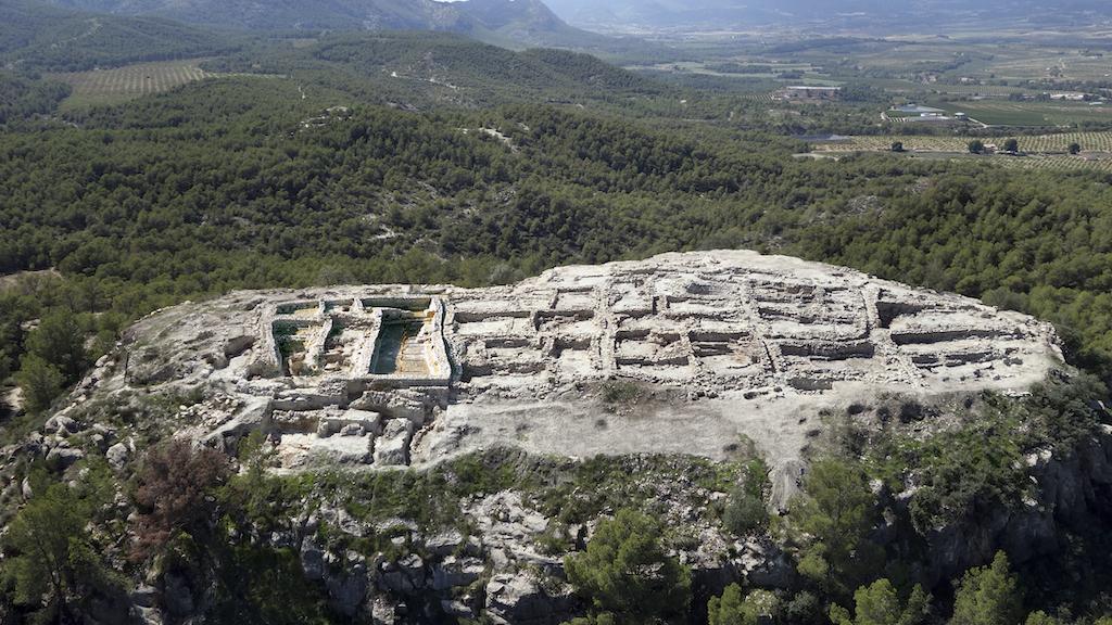 Vista aérea del yacimiento de la Almoloya. Foto: ASOME-UAB / Fundación Palarq