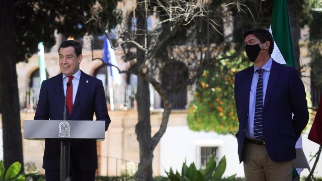 Moreno y Marín tras el Consejo de Gobierno