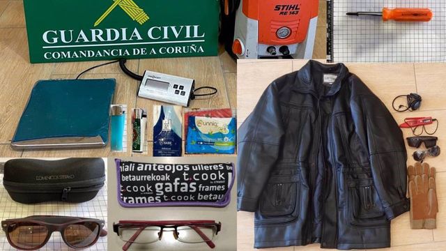 Efectos intervenidos por la Guardia Civil.