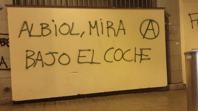 Pintada con amenazas para Xavier García Albiol.