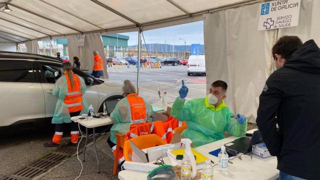 Cribado poblacional de Covid-19 en Marín en una imagen de archivo.