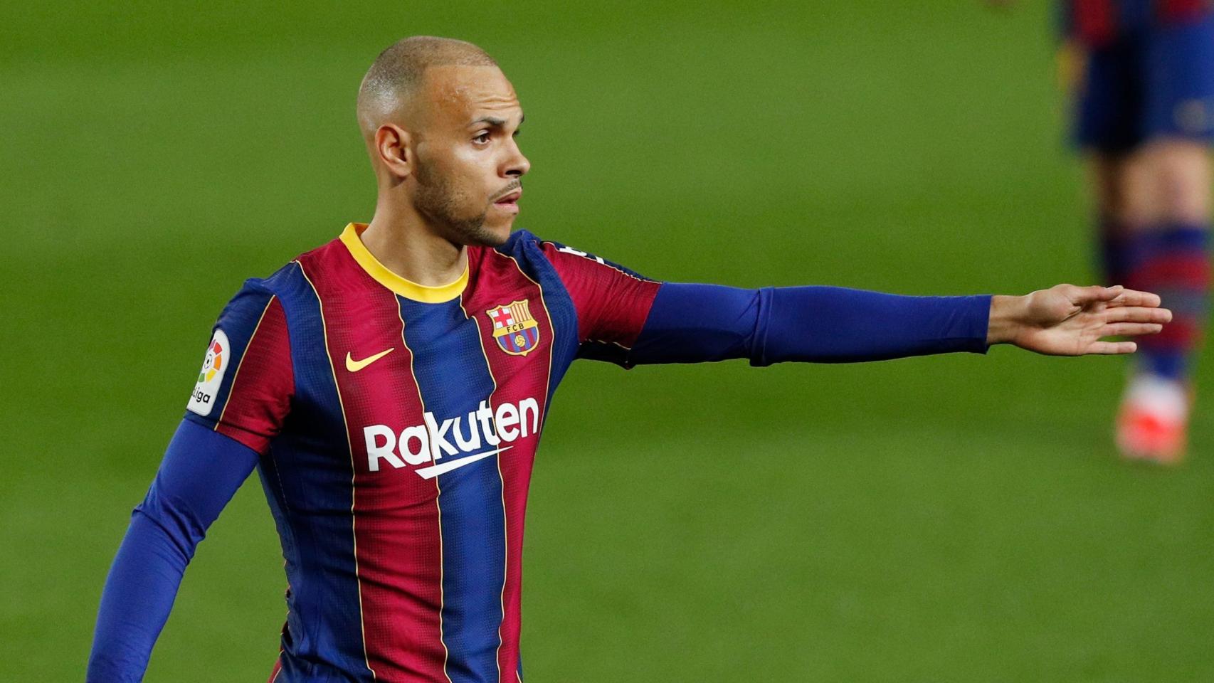 Martin Braithwaite, en un partido del Barcelona