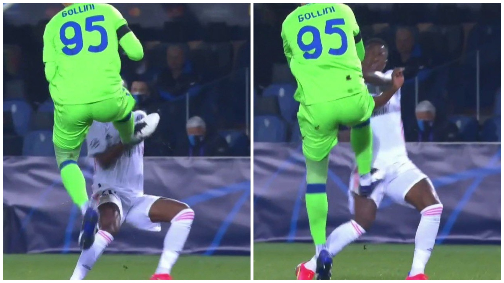 La polémica acción del Atalanta - Real Madrid