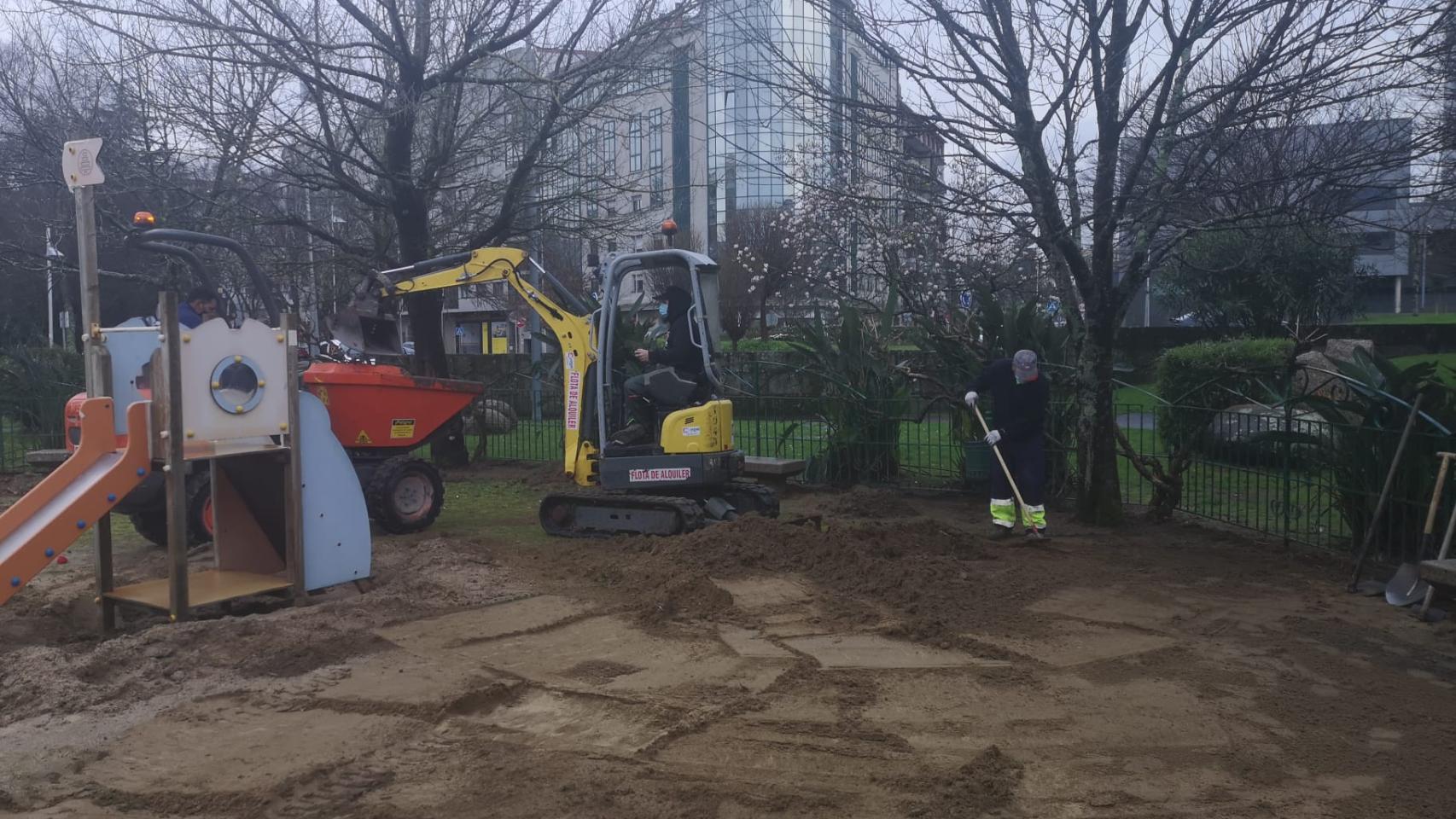 Renovación del parque infantil de la Seta en Pontevedra