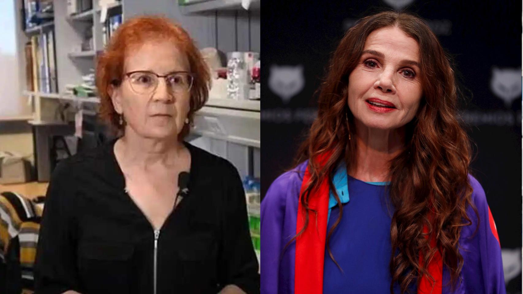 La viróloga Margarita del Val y la actriz Victoria Abril.