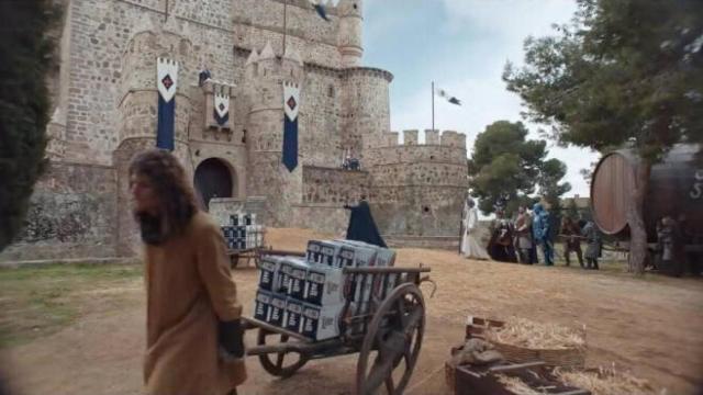 Uno de los muchos rodajes realizados en el castillo de Guadamur.
