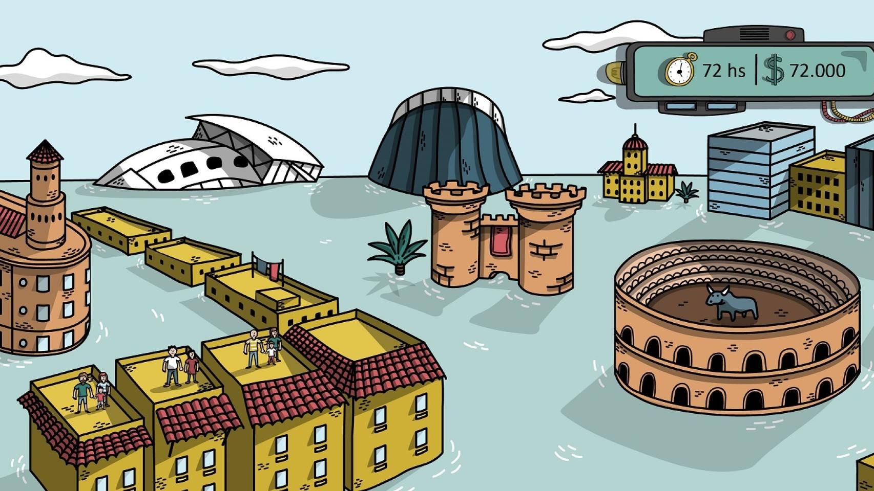 Imagen de uno de los niveles del videojuego de Nawaiam para los departamentos de Recursos Humanos.