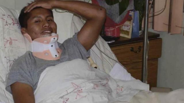 Edwin Tumiri ha sobrevivido a dos accidentes.