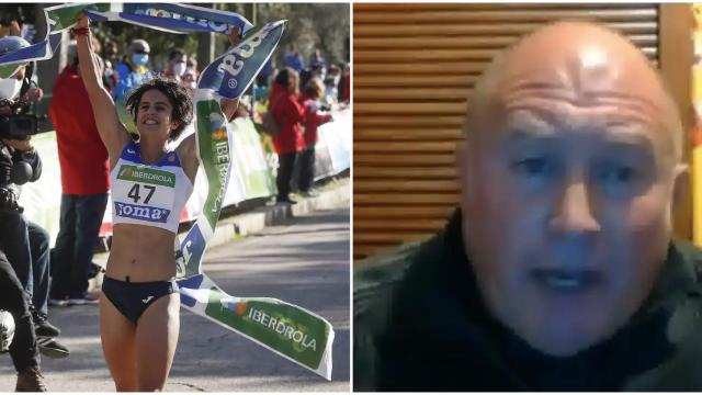 María Pérez, campeona de Europa de marcha, y Rafael Azor, portavoz de Vox en Baza