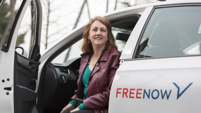 La taxista Piedad Vega.