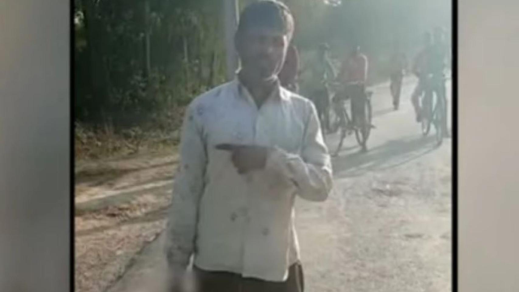 El asesino poco antes de entregarse a la policía.