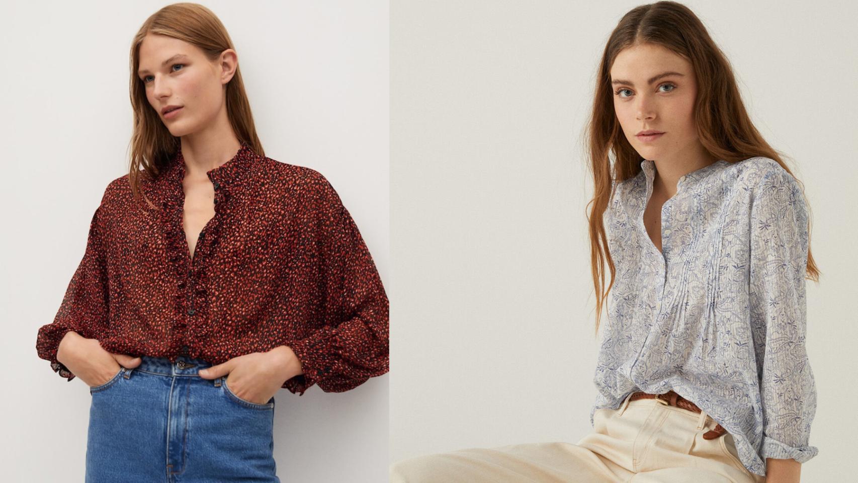 Las blusas estampadas, tendencia esta temporada y combinables con todo.