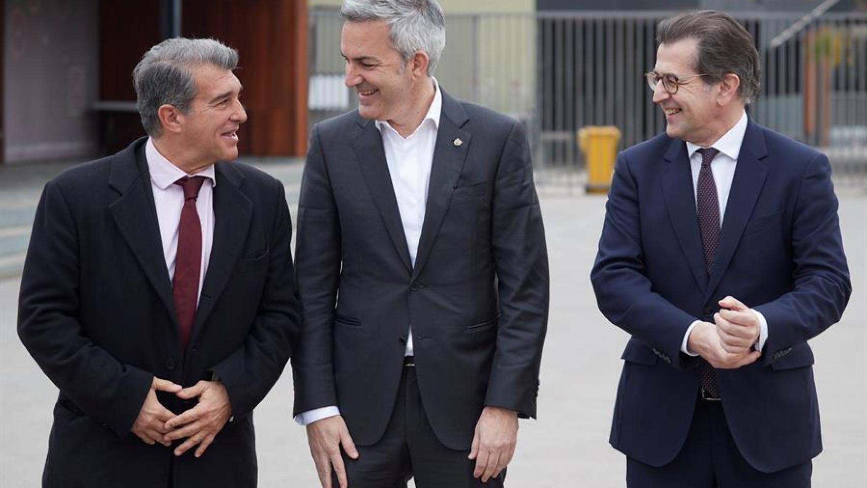 Laporta y Victor Font, en las elecciones del Barça de 2021