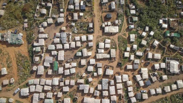 Vista aérea del asentamiento chabolista de Lepe, el más grande y poblado de toda la provincia de Huelva.