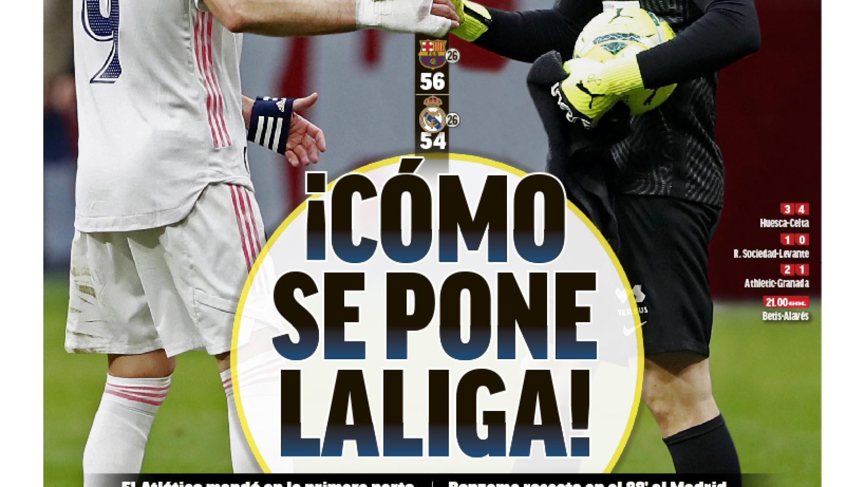 La portada del diario MARCA (08/03/2021)