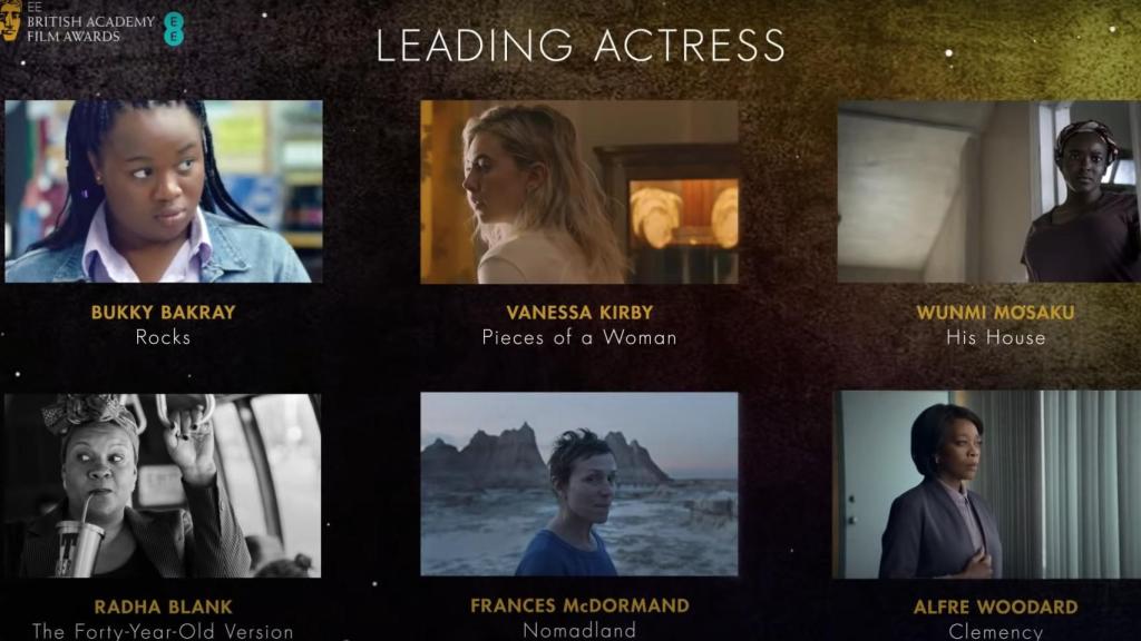 Las nominadas al BAFTA a la mejor actriz en 2021.