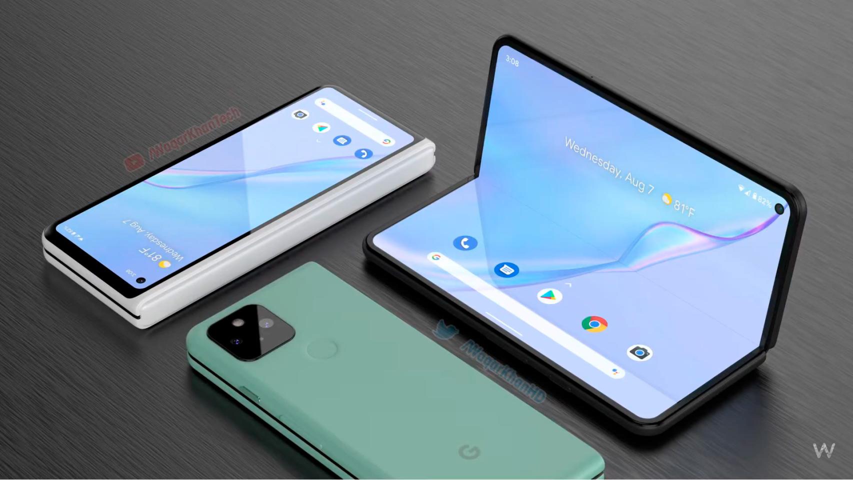 Este concepto muestra en vídeo cómo podría ser el móvil plegable de Google