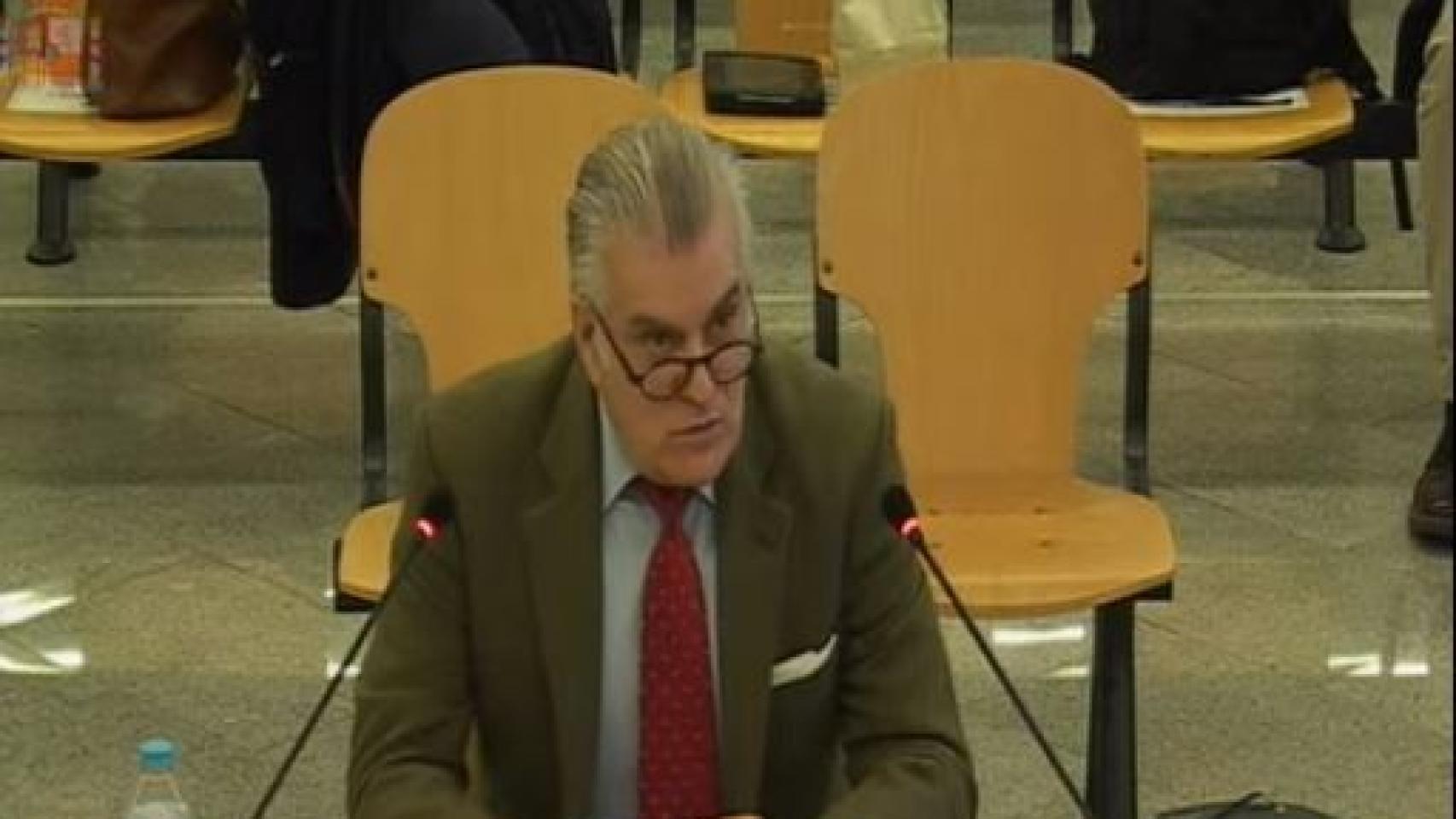 Bárcenas, en la sesión del juicio de este martes, en la que ha terminado su declaración./
