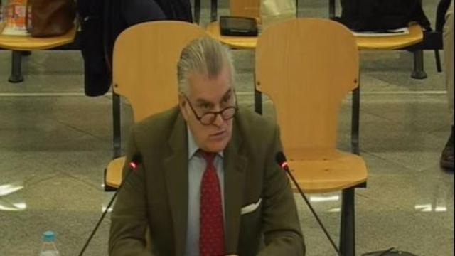Bárcenas, en la sesión del juicio de este martes, en la que ha terminado su declaración./