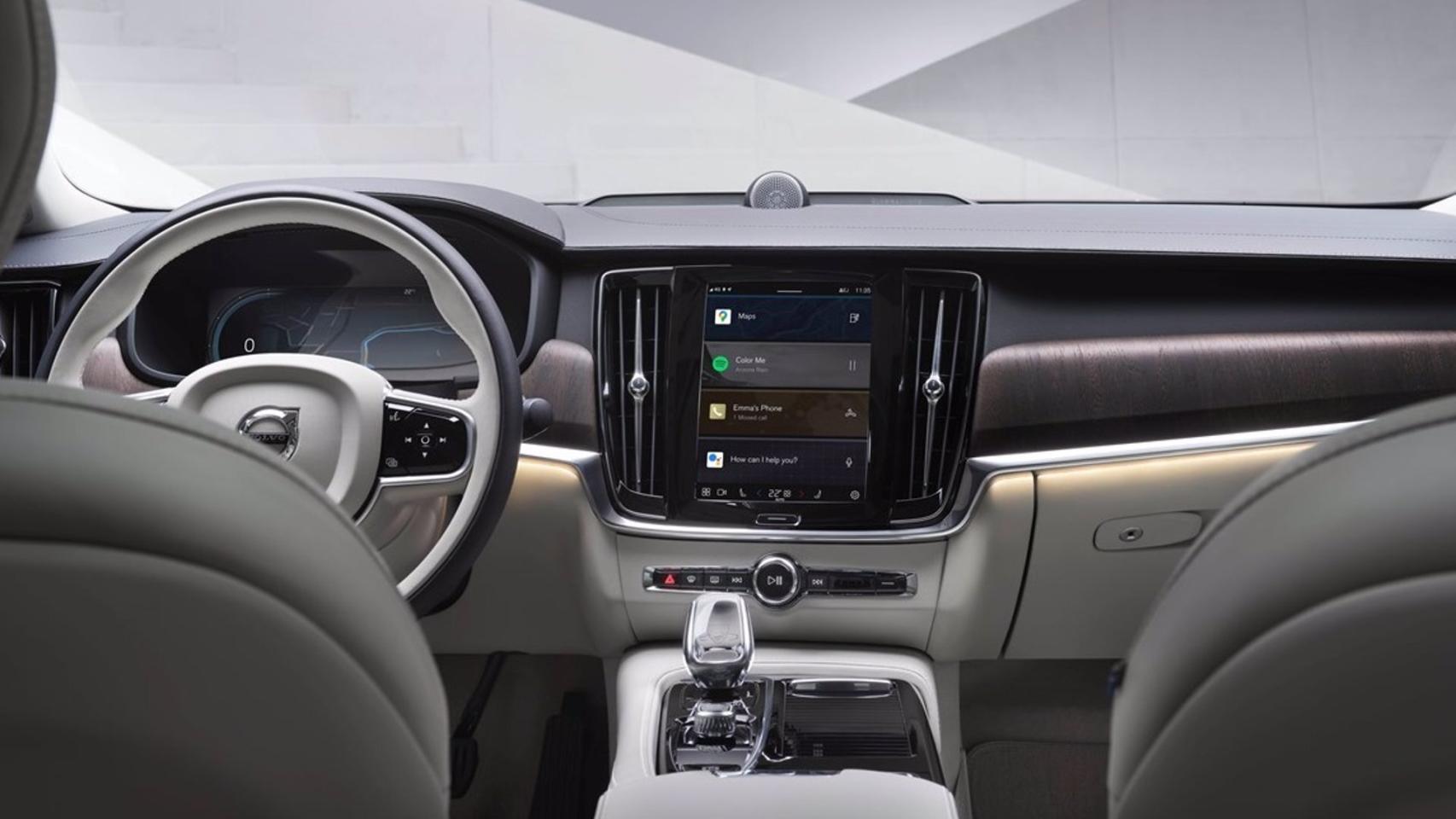 Interior de un coche de Volvo.