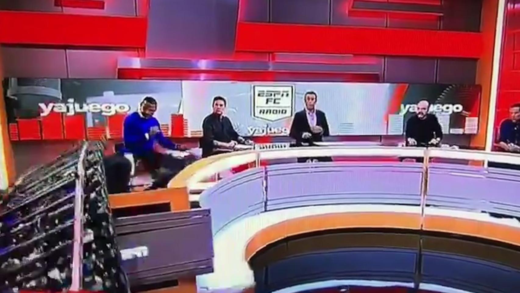 Salvaje accidente en un plató de televisión