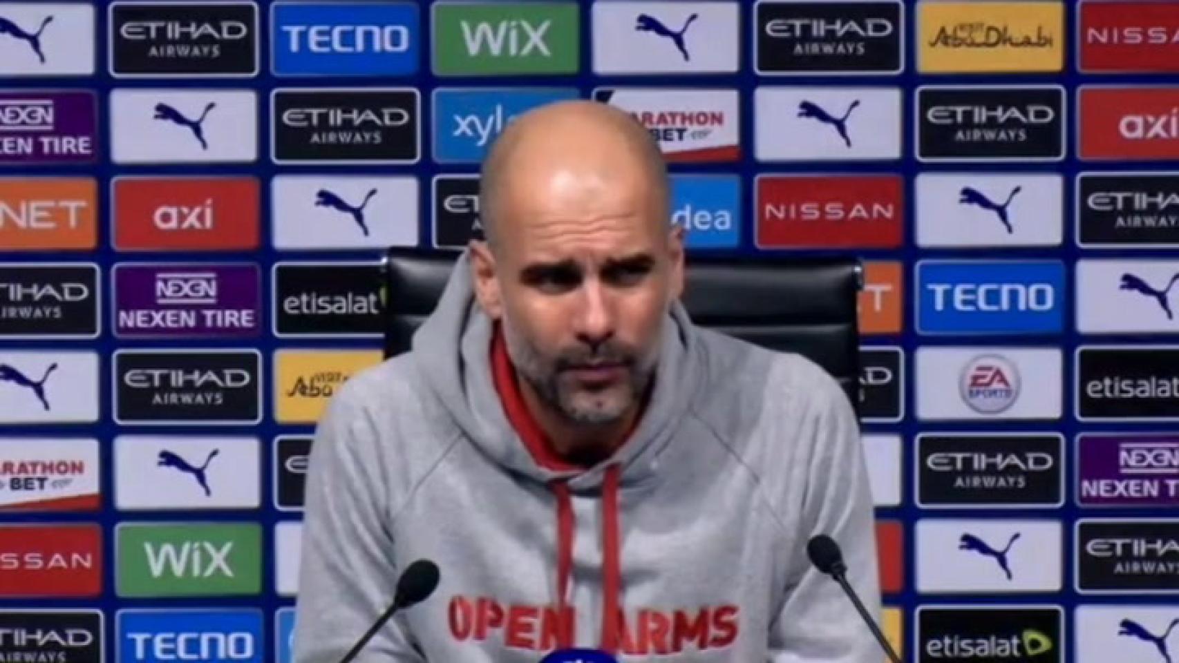 El enfado de Pep Guardiola con el VAR