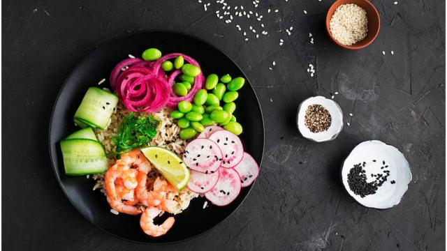 Poké, comida saludable.