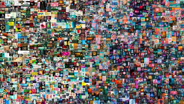 Fotografía cedida por la casa de subastas Christie's donde se muestra la obra 'Everydays: The First 5000 Days (Todos los días: los primeros 5000 días)