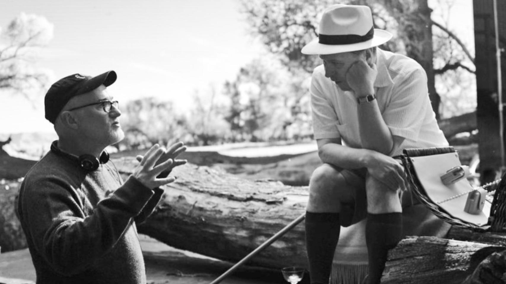 David Fincher en el rodaje de 'Mank'