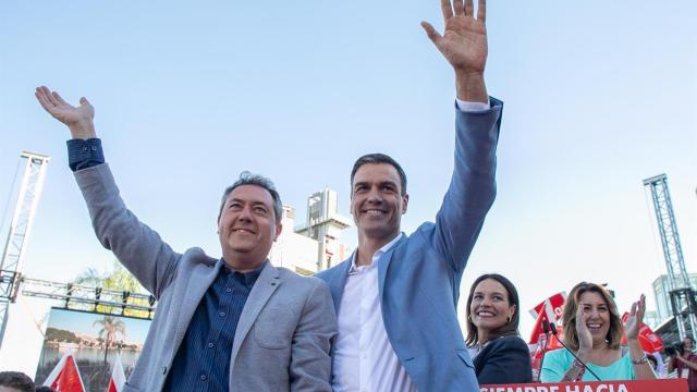 Juan Espadas en un acto con Pedro Sánchez.